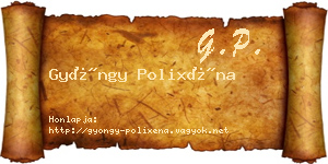Gyöngy Polixéna névjegykártya